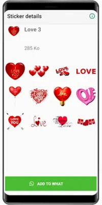 WASticker - Love Stickers android App screenshot 1