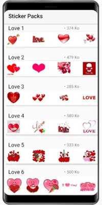 WASticker - Love Stickers android App screenshot 4